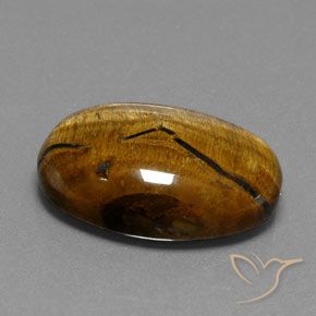 Œil de tigre Marron chaud naturelle ovale, 25.02 ct, Opaque