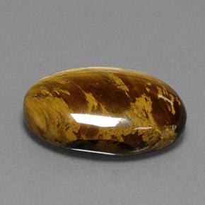 Oeil de Tigre Brun doré naturelle Coupe ovale, 24.97 ct, Opaque