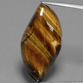 Oeil de Tigre Or Brun naturelle Forme fantaisie, 18.41 ct, Opaque
