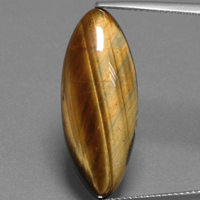 Tiger's eye marron naturelle marquise, 14,53 ct, opaque