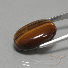 Œil de tigre Brun doré naturelle ovale, 27.02 ct, Opaque