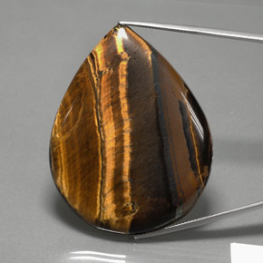 Oeil de Tigre Or Brun naturelle En forme de poire, 117.80 ct, Opaque