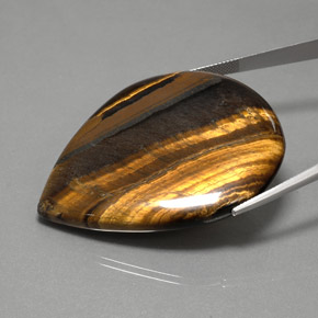 Oeil de Tigre Or Brun naturelle En forme de poire, 117.80 ct, Opaque