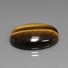 Tiger's eye marron naturelle coupe ovale, 20,40 ct, opaque