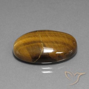 Œil de tigre Marron chaud naturelle ovale, 20.16 ct, Opaque