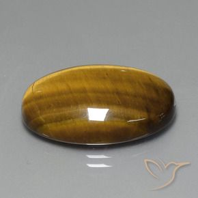 Œil de tigre Brun doré naturelle ovale, 20.41 ct, Opaque