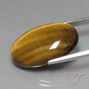 Œil de tigre Brun doré naturelle ovale, 20.41 ct, Opaque