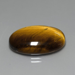 Tiger's eye marron naturelle coupe ovale, 19,59 ct, opaque