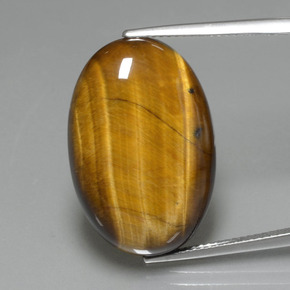 Tiger's eye marron naturelle coupe ovale, 20,74 ct, opaque
