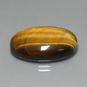 Tiger's eye marron naturelle coupe ovale, 20,74 ct, opaque