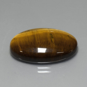 Tiger's eye marron naturelle coupe ovale, 19,40 ct, opaque