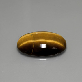 Oeil de Tigre Marron chaud naturelle Coupe ovale, 18.94 ct, Opaque