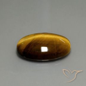 Œil de tigre Brun moyen naturelle ovale, 20.09 ct, Opaque