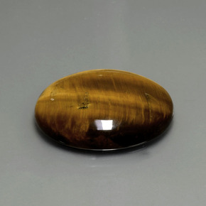 Tiger's eye marron naturelle coupe ovale, 22,43 ct, opaque