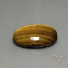 Œil de tigre Brun doré naturelle ovale, 19.66 ct, Opaque