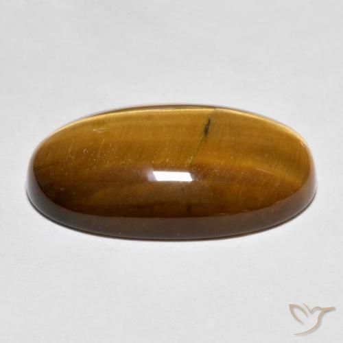 Oeil de Tigre Brun moyen naturelle ovale, 20.45 ct, Opaque