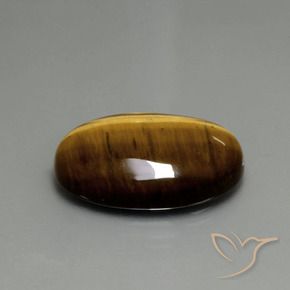 Œil de tigre Brun doré naturelle ovale, 20.36 ct, Opaque