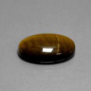 Tiger's eye marron naturelle coupe ovale, 19,87 ct, opaque