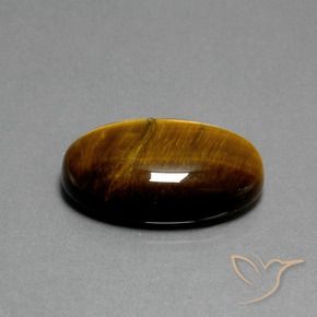 Œil de tigre Brun moyen naturelle ovale, 21.02 ct, Opaque