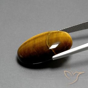 Œil de tigre Brun moyen naturelle ovale, 21.02 ct, Opaque