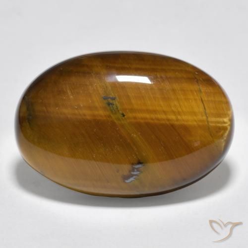 Œil de tigre Marron chaud naturelle ovale, 20.73 ct, Opaque