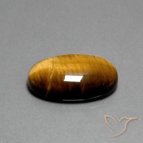 Œil de tigre Marron chaud naturelle ovale, 20.82 ct, Opaque