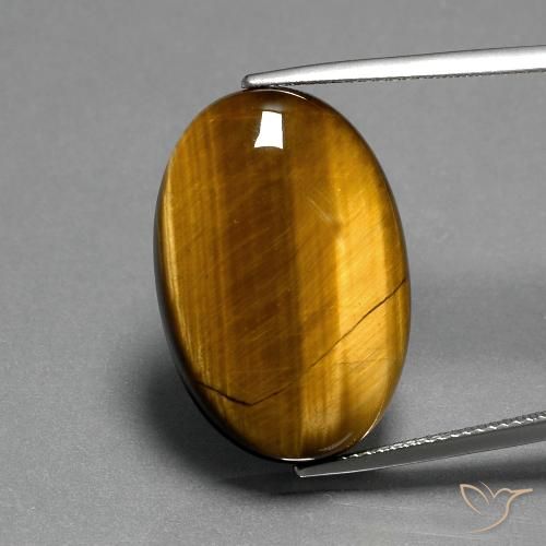 Oeil de Tigre Marron chaud naturelle ovale, 20.73 ct, Opaque