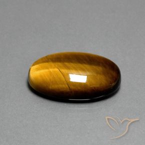 Oeil de Tigre Marron chaud naturelle ovale, 20.73 ct, Opaque