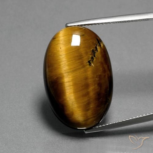20.77ct Naturel Marron chaud Œil de tigre, ovale, Opaque