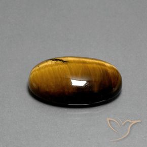 Œil de tigre Marron chaud naturelle ovale, 20.77 ct, Opaque