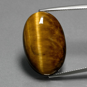 Oeil de Tigre Or Brun naturelle Coupe ovale, 20.16 ct, Opaque