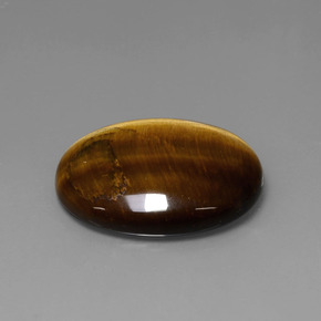 Tiger's eye marron naturelle coupe ovale, 22,74 ct, opaque