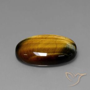 Œil de tigre Brun moyen naturelle ovale, 20.61 ct, Opaque