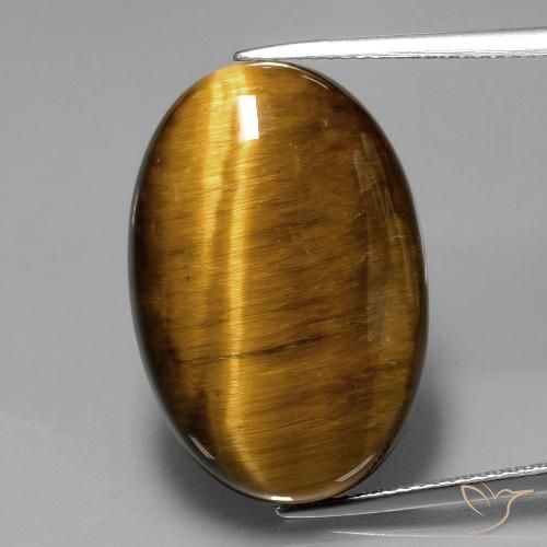 20.28ct Naturel Marron chaud Oeil de Tigre, ovale, Opaque