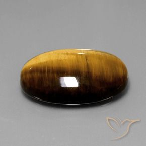 Œil de tigre Marron chaud naturelle ovale, 20.28 ct, Opaque