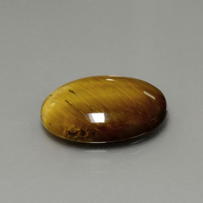 Tiger's eye marron naturelle coupe ovale, 7,51 ct, opaque