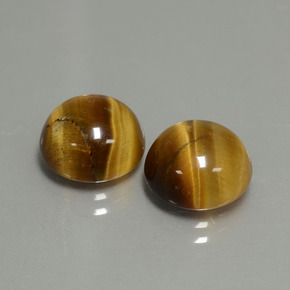 Achetez naturel ct marron tiger's eye gems, coupe roude, en provenance thaïlande chez gemselect. en stock, livraison internationale!