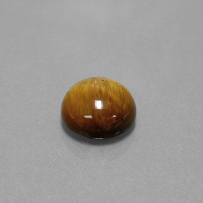 Oeil de Tigre Or Brun naturelle Coupe roude, 3.46 ct, Opaque