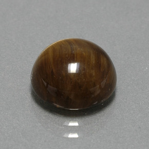 Oeil de Tigre Or Brun naturelle Coupe roude, 3.74 ct, Opaque