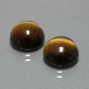 Achetez naturel ct Or Brun Oeil de Tigre gems, Coupe roude, En provenance Thaïlande chez GemSelect. En stock, livraison internationale!