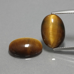 Achetez naturel ct marron tiger's eye gems, coupe ovale, en provenance thaïlande chez gemselect. en stock, livraison internationale!