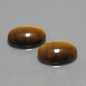 Achetez naturel ct marron tiger's eye gems, coupe ovale, en provenance thaïlande chez gemselect. en stock, livraison internationale!
