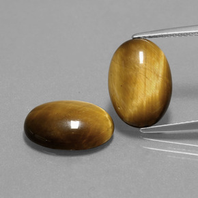 Achetez naturel 9,10ct marron tiger's eye gems, coupe ovale, en provenance thaïlande chez gemselect. en stock, livraison internationale!