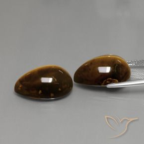 Shop natural 22.97ct Brun rugueux Œil de tigre gems, En forme de poire, from Thaïlande at GemSelect. In stock, global shipping!