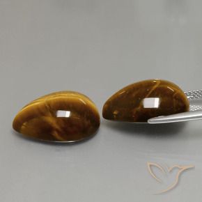 Shop natural 22.82ct Marron chaud Œil de tigre gems, En forme de poire, from Thaïlande at GemSelect. In stock, global shipping!