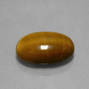 Oeil de Tigre Or Brun naturelle Coupe ovale, 4.37 ct, Opaque
