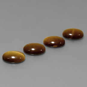 Achetez naturel ct marron tiger's eye gems, coupe ovale, en provenance thaïlande chez gemselect. en stock, livraison internationale!