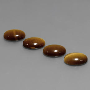 Achetez naturel ct marron tiger's eye gems, coupe ovale, en provenance thaïlande chez gemselect. en stock, livraison internationale!