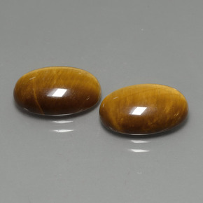 Achetez naturel ct marron tiger's eye gems, coupe ovale, en provenance thaïlande chez gemselect. en stock, livraison internationale!