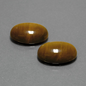 Achetez naturel ct marron tiger's eye gems, coupe ovale, en provenance thaïlande chez gemselect. en stock, livraison internationale!